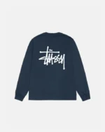 Stussy Basic LS Tee Navy