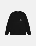Stussy Basic LS Tee Pigment Dyed Black